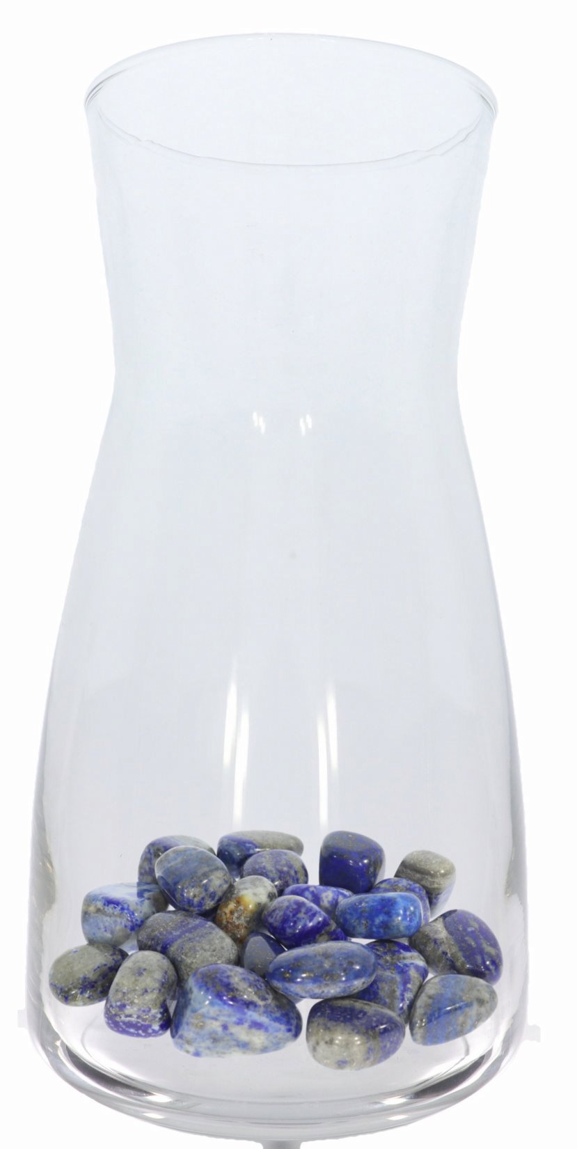 Lapis Lazuli Trommelsteine & Glaskaraffe - Energetisierung von Wasser