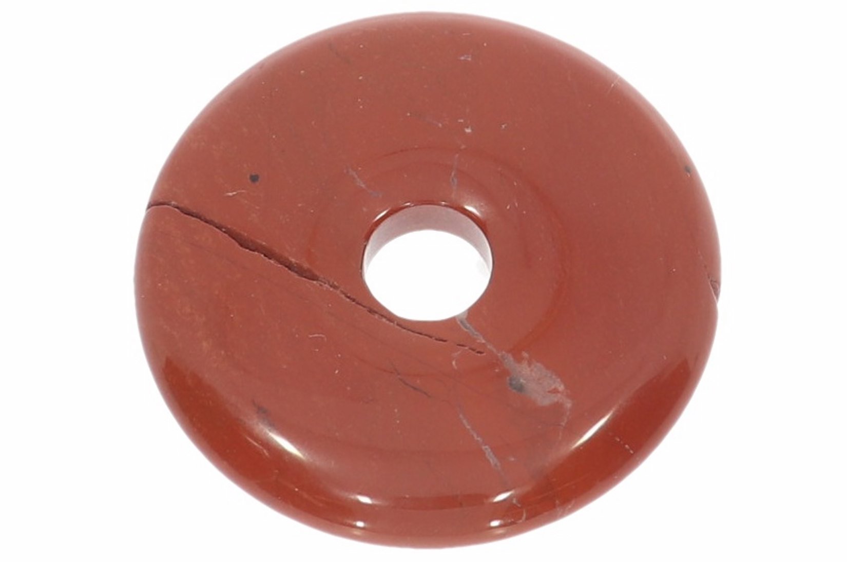 UNIKAT - Jaspis rot Schmuck Edelstein Donut Anhänger 40mm 41347
