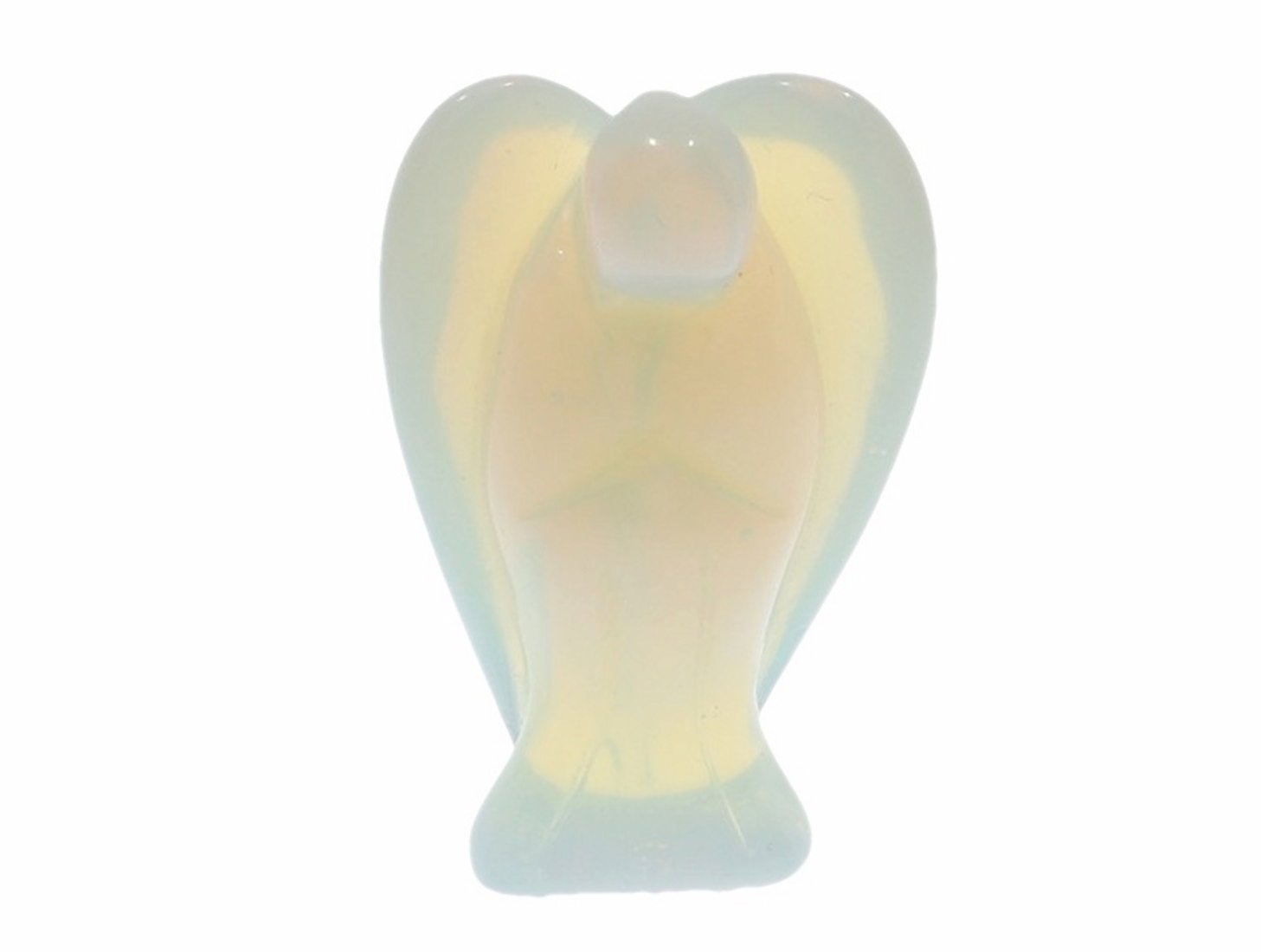 Unikat Schutzengel Engel Gravur Statue Opal Glas opalith 50mm - 41008
