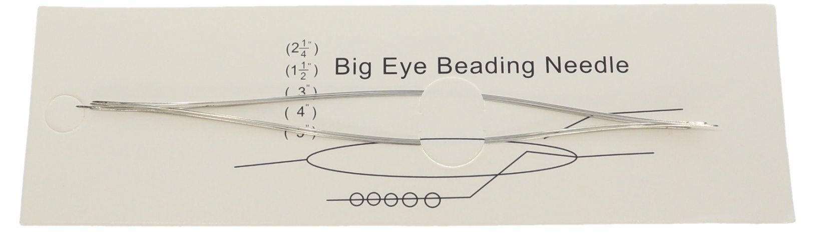 A182 "Big Eye Beading Needle" - 100mm Fädelnadel Perlnadel für Armbänder
