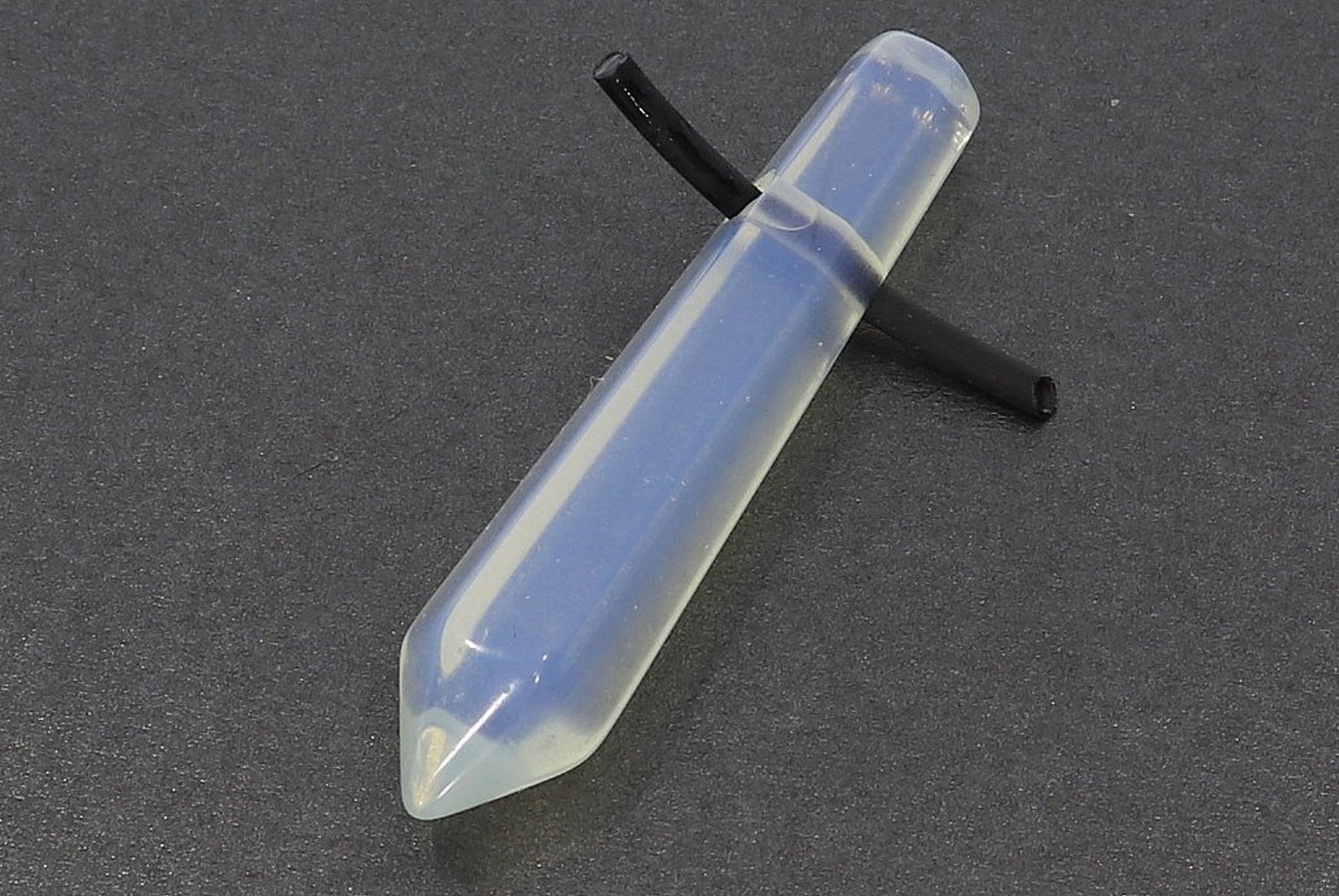Opal glas Spitze Spitzen Anhänger 50-55mm gebohrt inkl. Lederband - ZB125