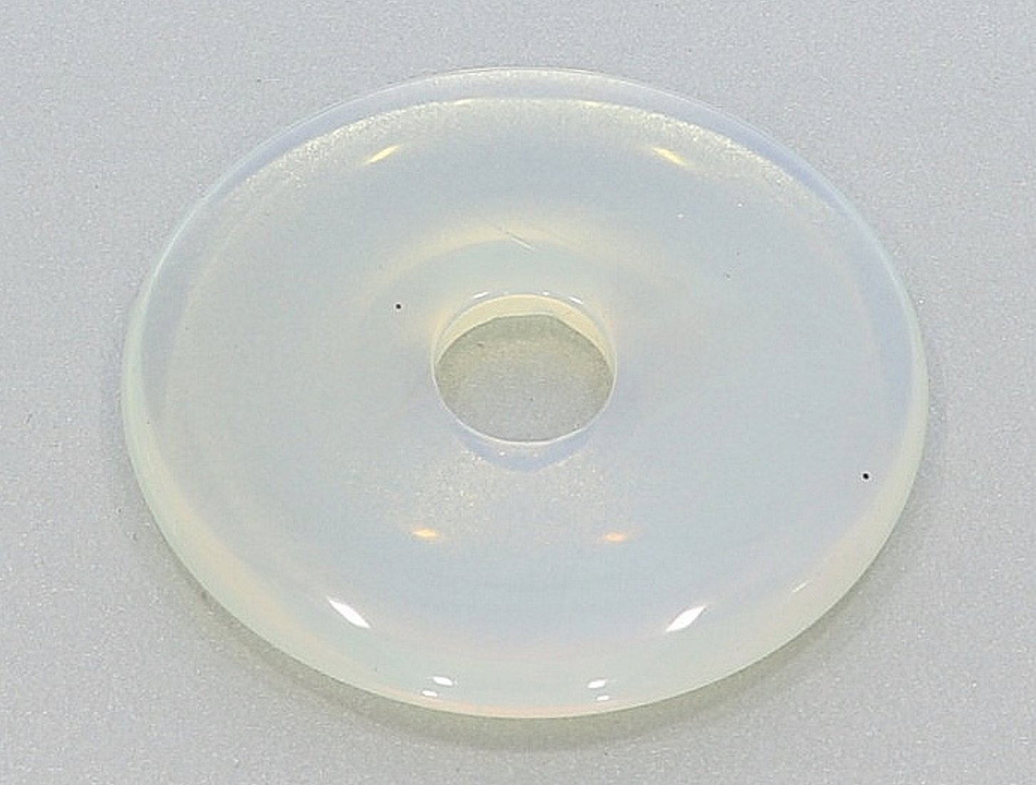 Opal Glas Donut Schmuck Anhänger 50mm für's Lederband HS169
