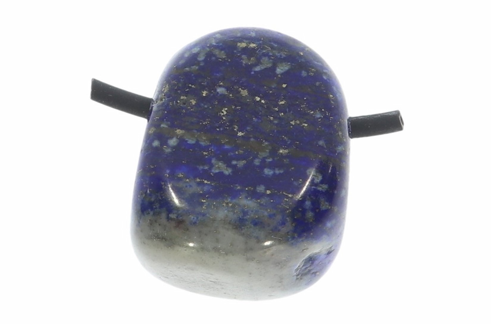 Unikat - Lapis Lazuli Schmuck Anhänger gebohrt 40x30mm inkl. Lederband 40110