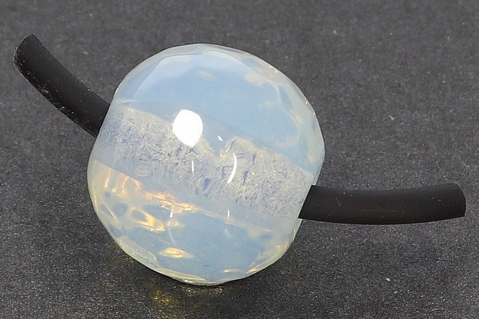Opal Glas facettiert Kugel Schmuck Edelstein Anhänger 14mm gebohrt - 14G154