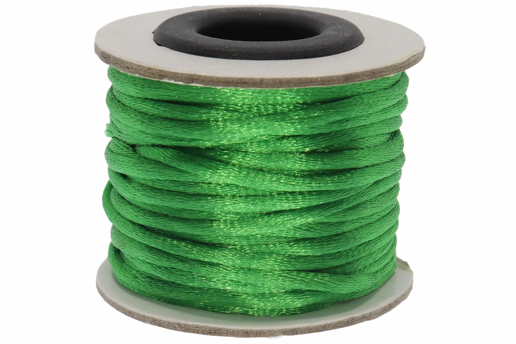 Seidenband grün A102 - 3mm Ø - 10 mtr.