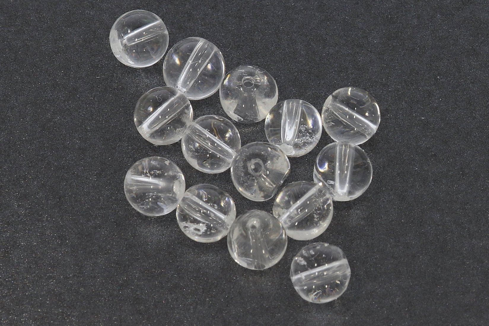Bergkristall 6S177  - 6mm Edelstein Kugel 10 Stück