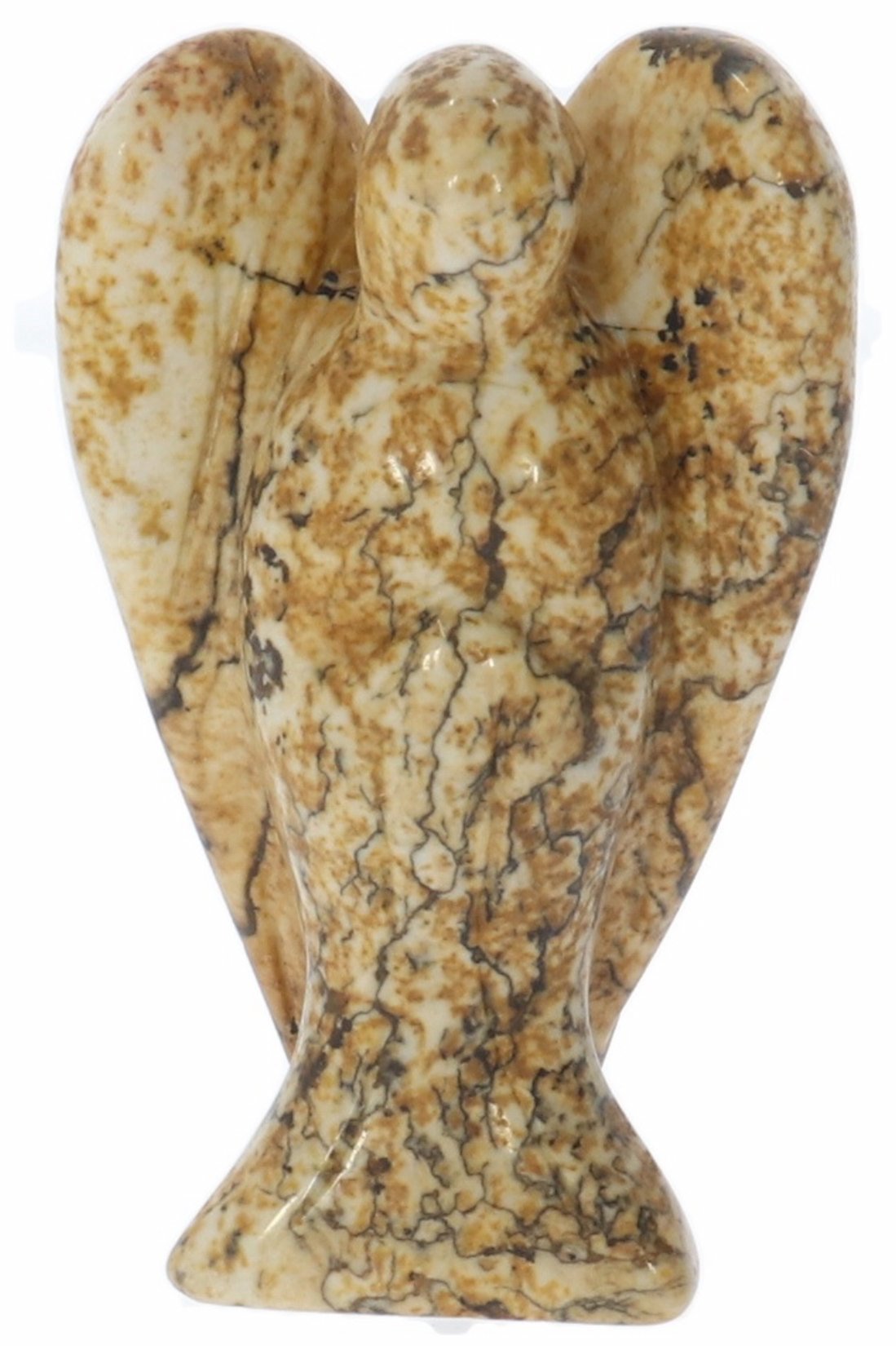 Unikat Schutzengel Engel Gravur Statue Landschafts Jaspis 50mm - 31294
