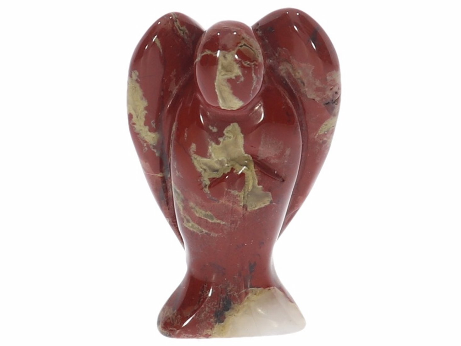 Unikat Schutzengel Engel Gravur Statue Jaspis rot 50mm - 40965