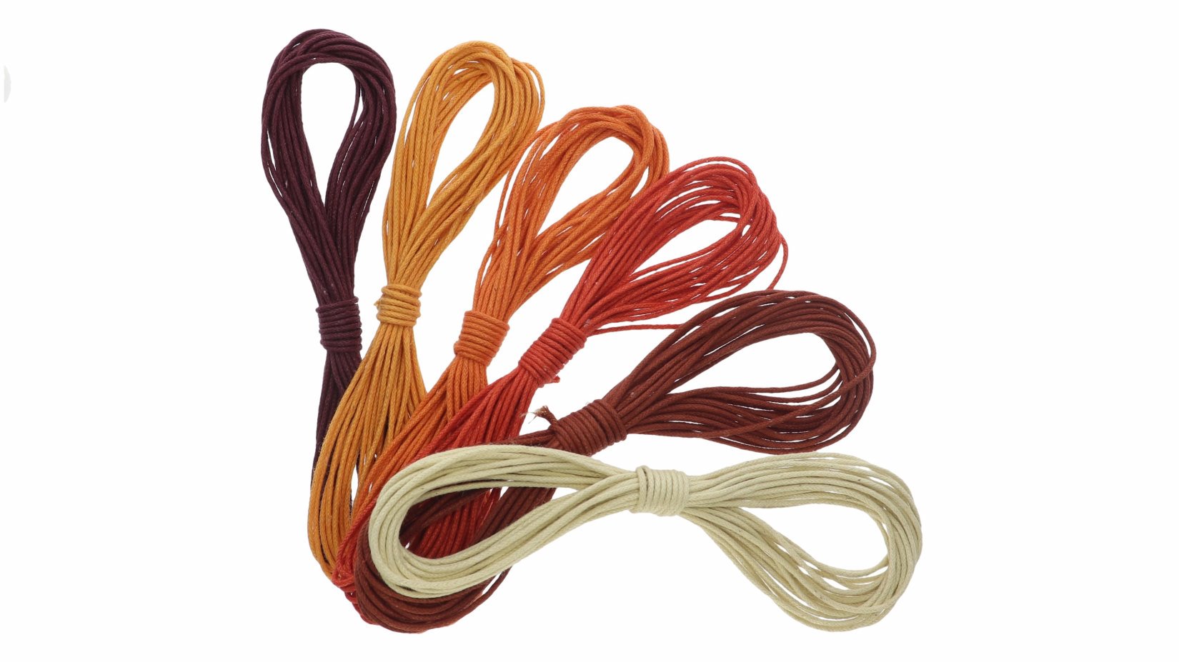 Baumwollband Set Morgenröte Halsband Halskette - 6 Farben 30 Meter 1.5mm