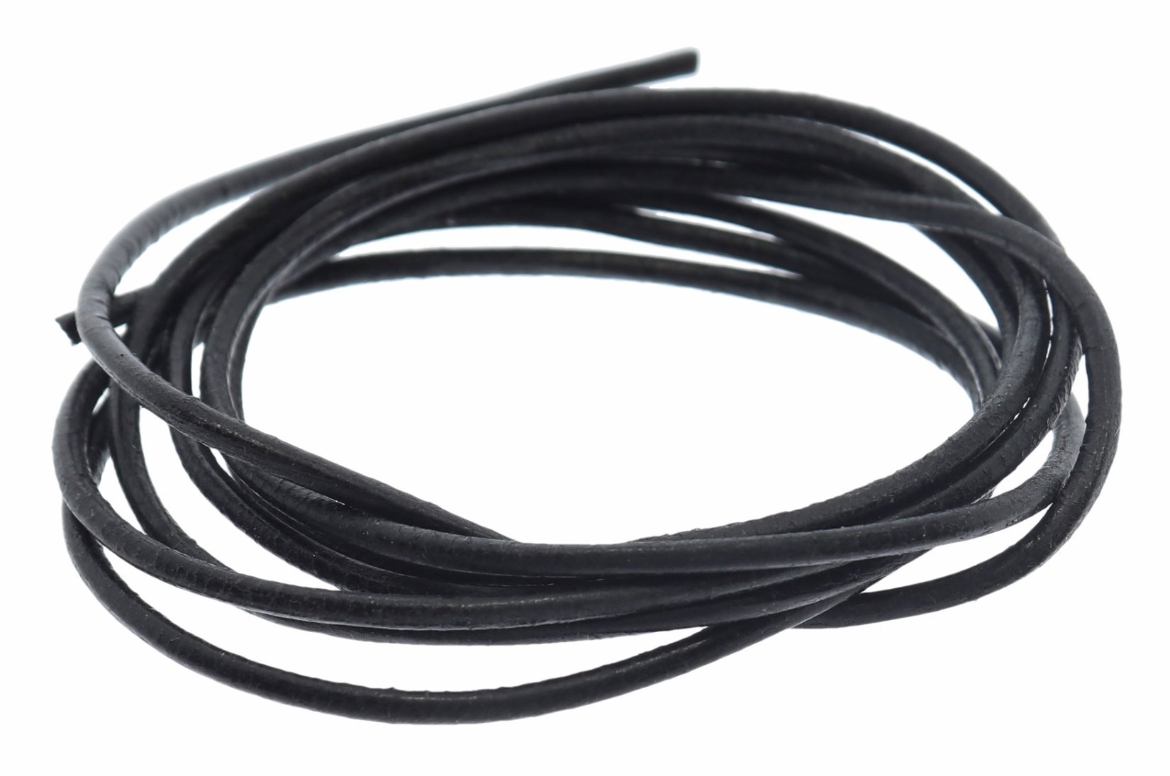 Lederband schwarz -  Lederbänder Lederriemen Lederschnur 1.5mm Ø - 100cm L115