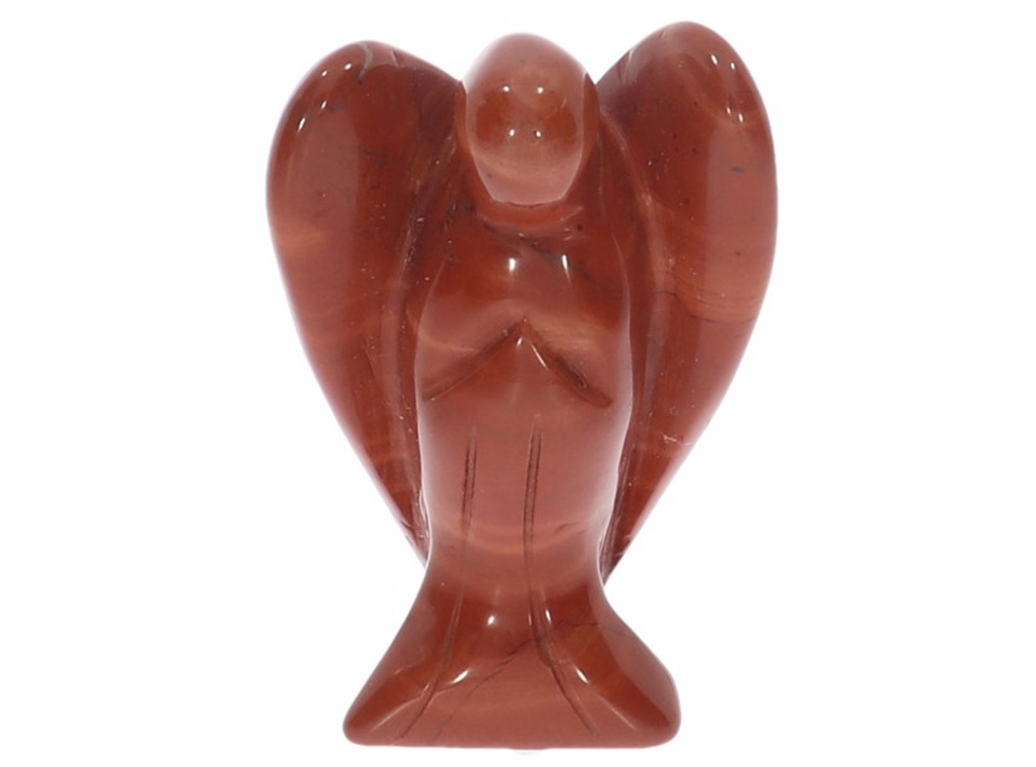 Unikat Schutzengel Engel Gravur Statue Jaspis rot 50mm - 40960