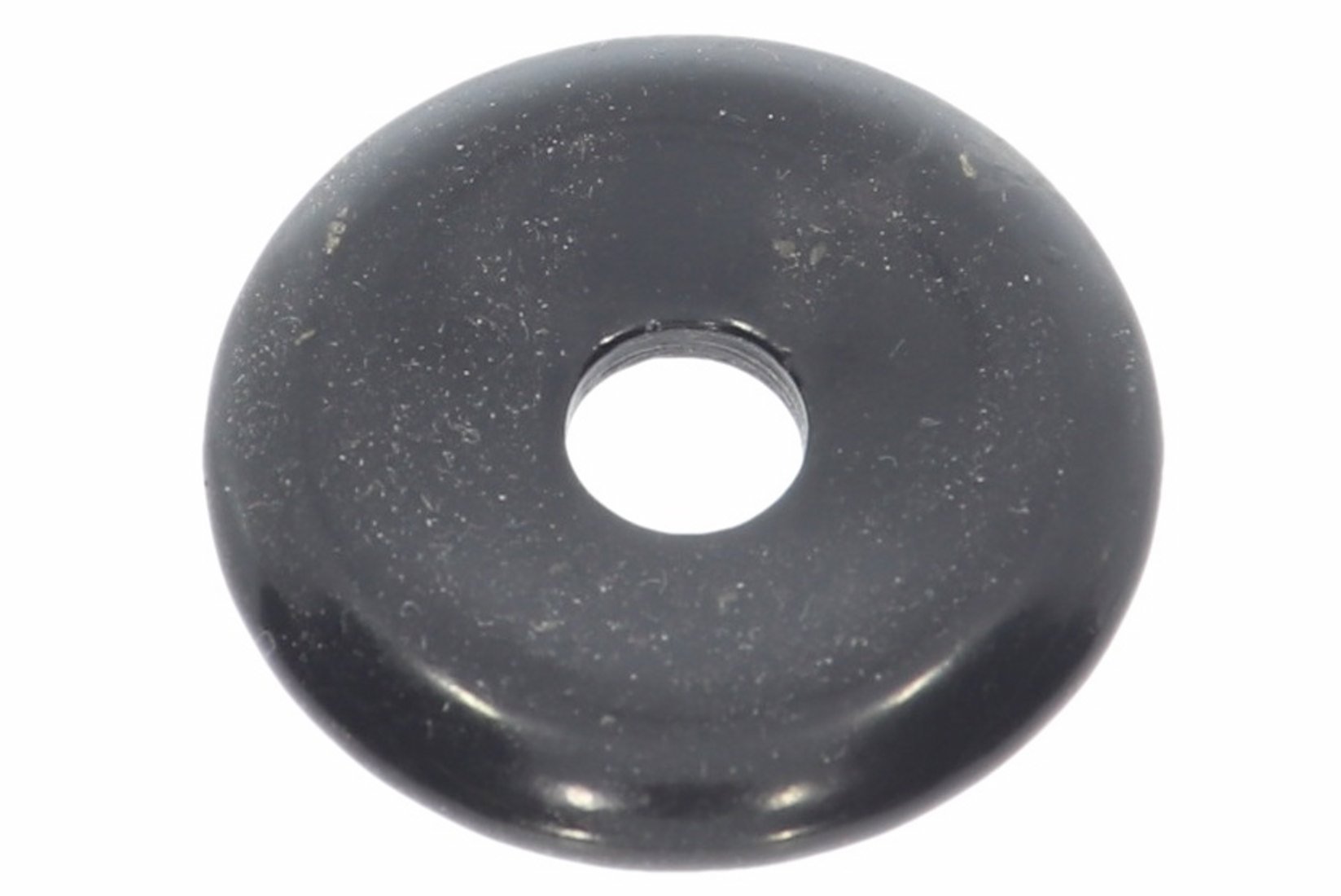 Schungit Donut Schmuck Anhänger 30mm für's Lederband HS152