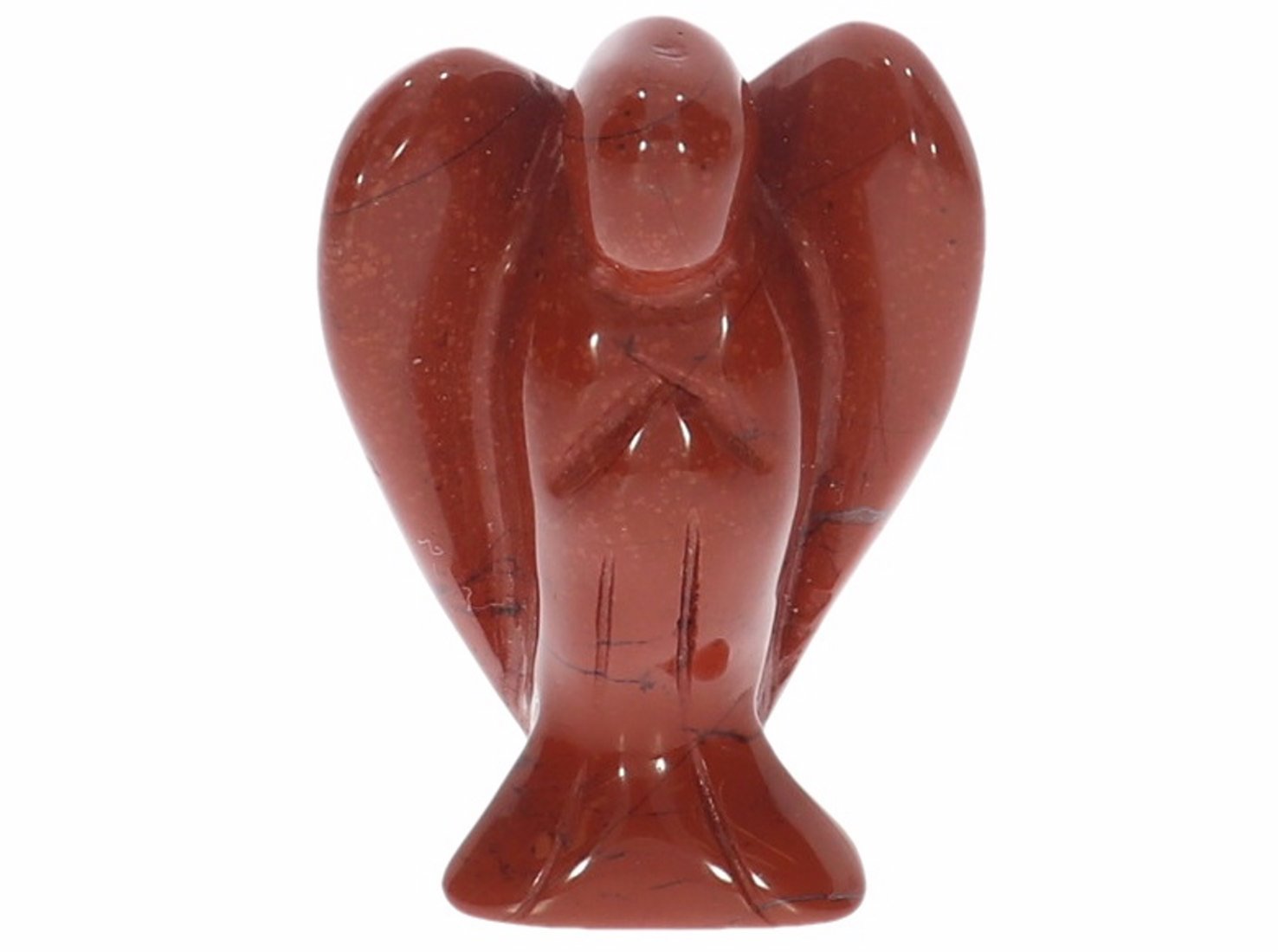 Unikat Schutzengel Engel Gravur Statue Jaspis rot 50mm - 40961