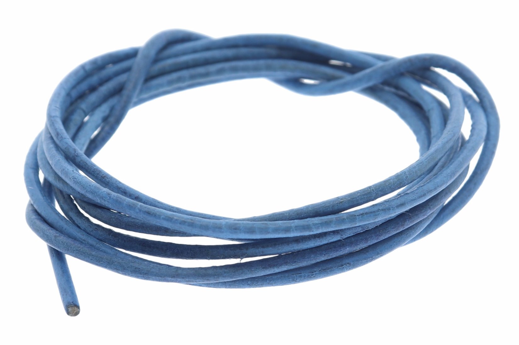Lederband hell blau -  Lederbänder Lederriemen Lederschnur 1.5mm Ø - 100cm L104