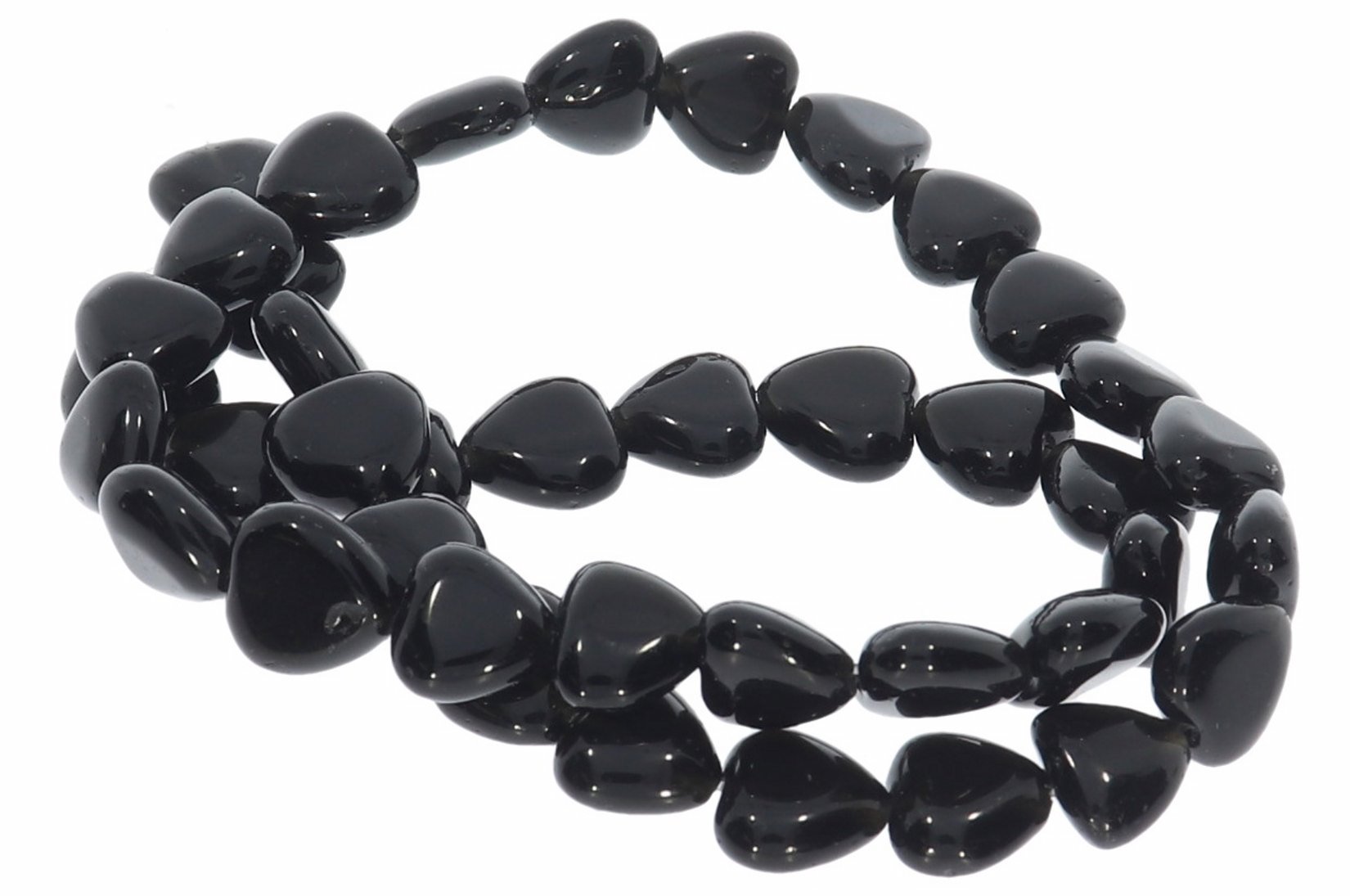 Obsidian Edelstein Strang Herz Form Schmuckherstellung 10x10mm ES185