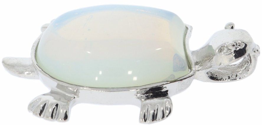 Opal Glas Schildkröte Schmuck Anhänger silber farben 38x30mm  HS1447