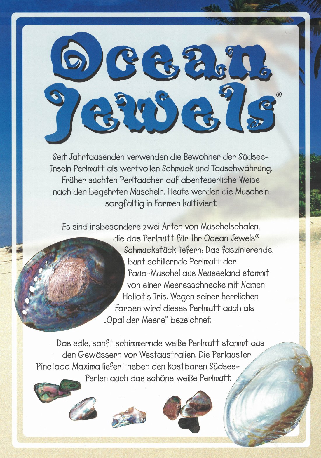 Ocean Jewels - Paua Muschel Hufeisen Pferd Anhänger 27x17mm Silber Halskette PM109