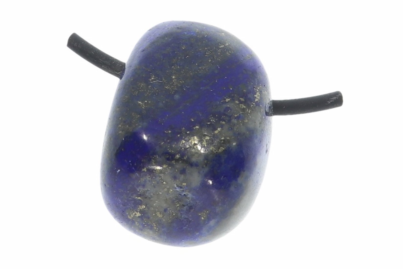 Unikat - Lapis Lazuli Schmuck Anhänger gebohrt 40x30mm inkl. Lederband 40109