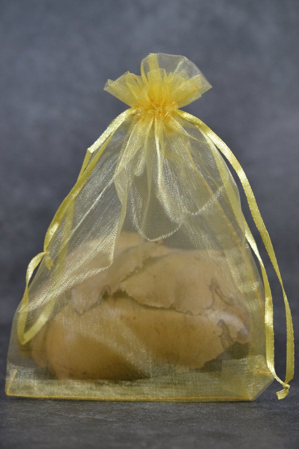 Organza Perlen- Geschenkbeutel Schmuckverpackung 170x125mm gelb