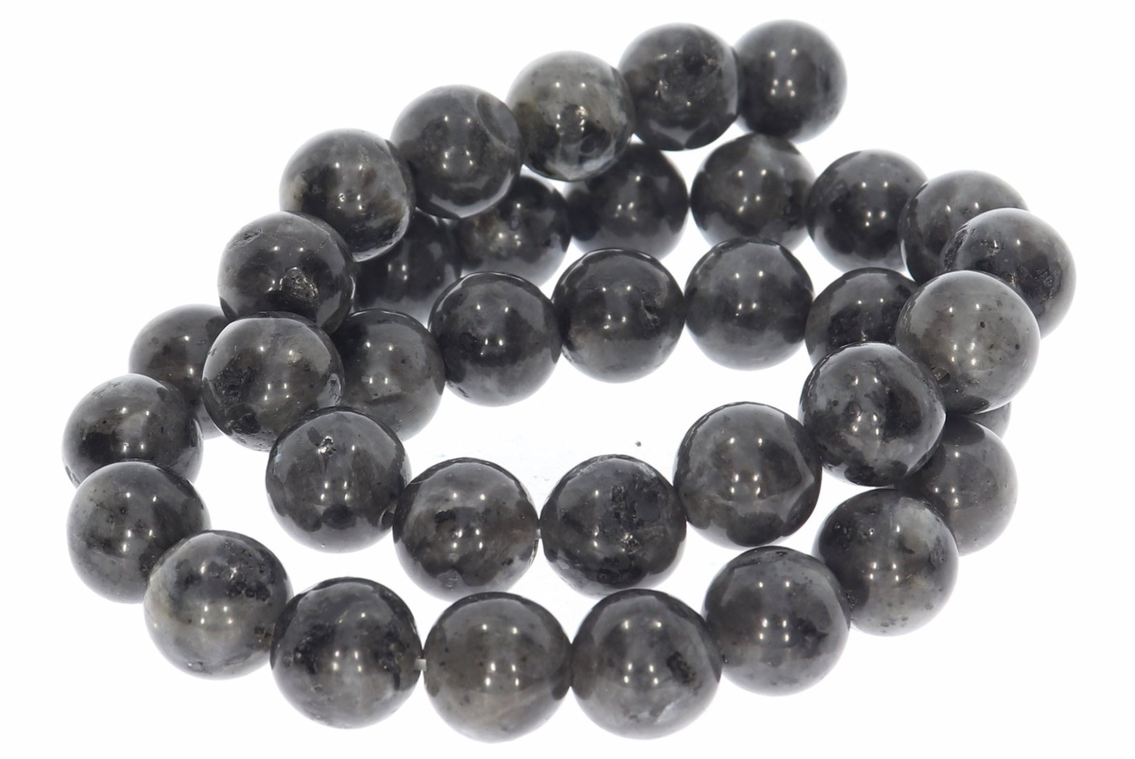 10S190 - Labradorit schwarz Kugel Strang Mineralien Edelstein