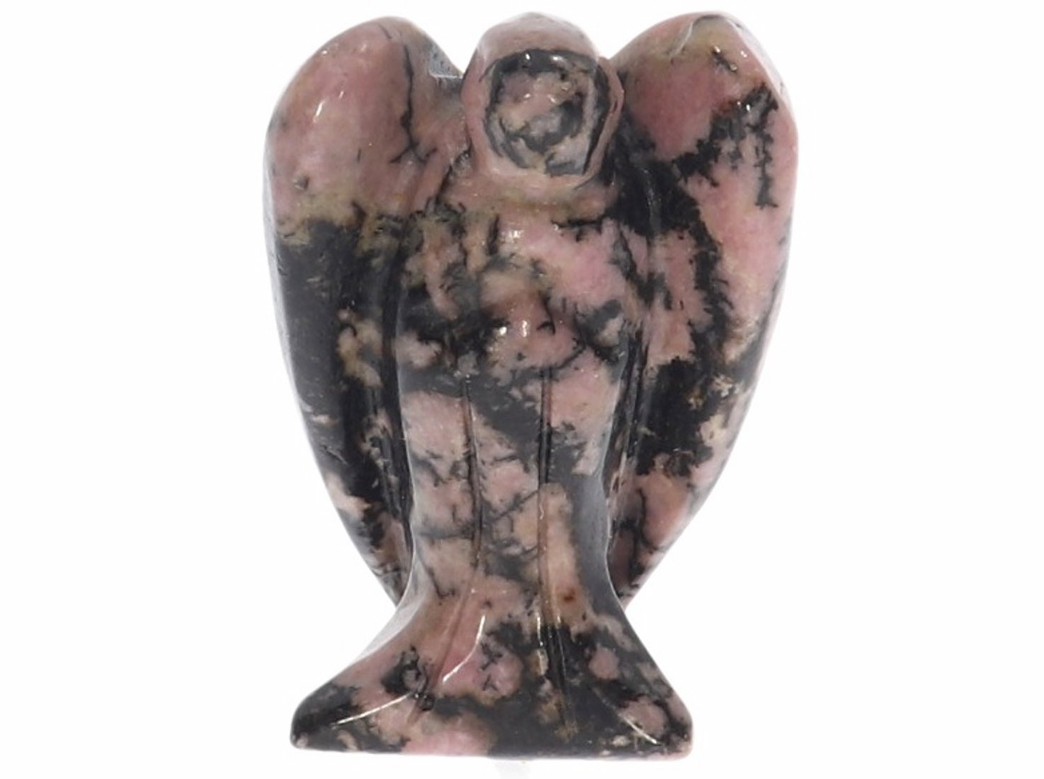 Unikat Schutzengel Engel Gravur Statue Rhodonit 37mm - 41083
