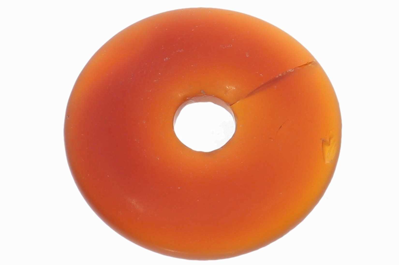 UNIKAT - Karneol frozen Schmuck Edelstein Donut Anhänger 50mm 41508