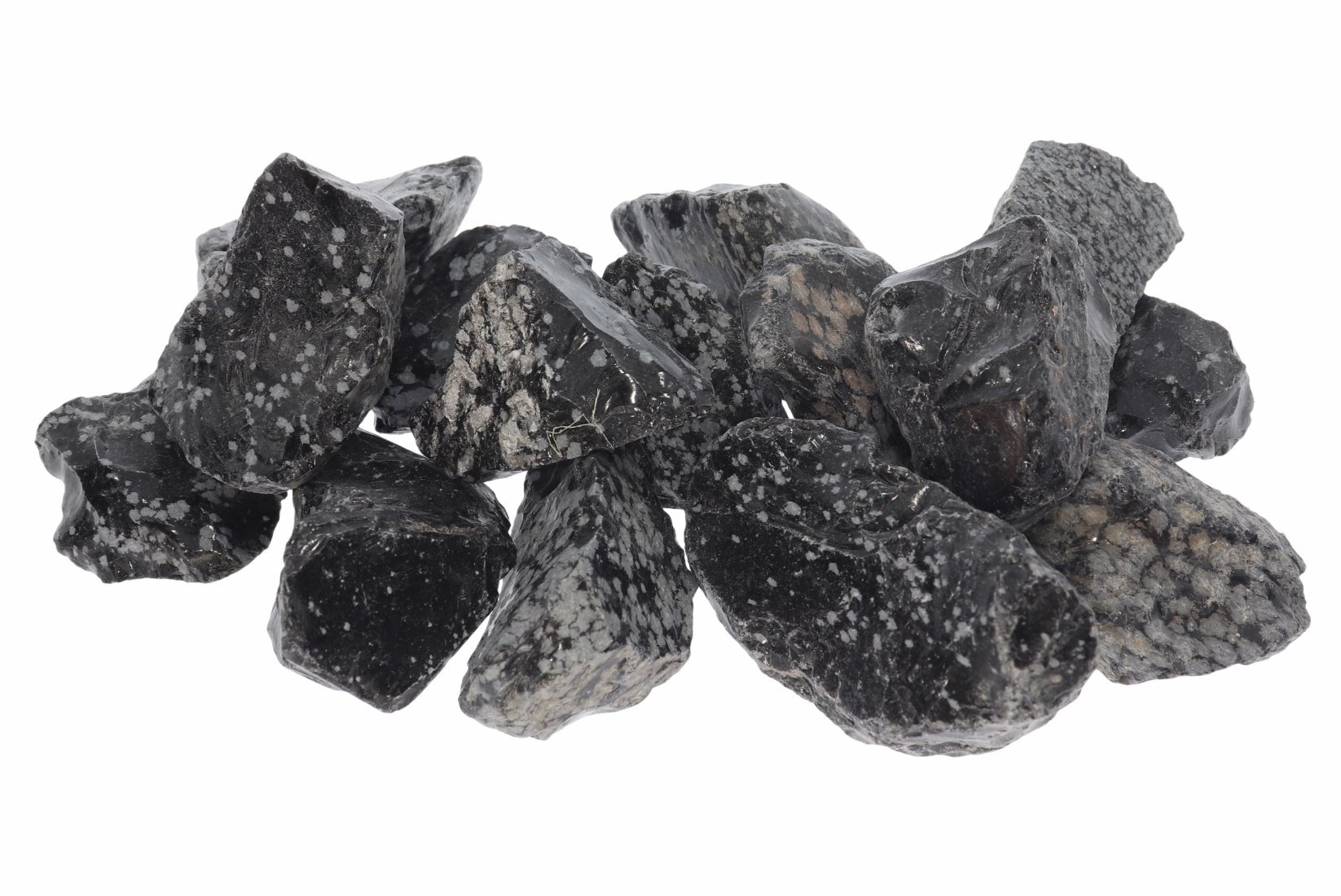 150g Schneeflocken Obsidian Edelsteinwasser Rohsteine Wasserenergetisierung