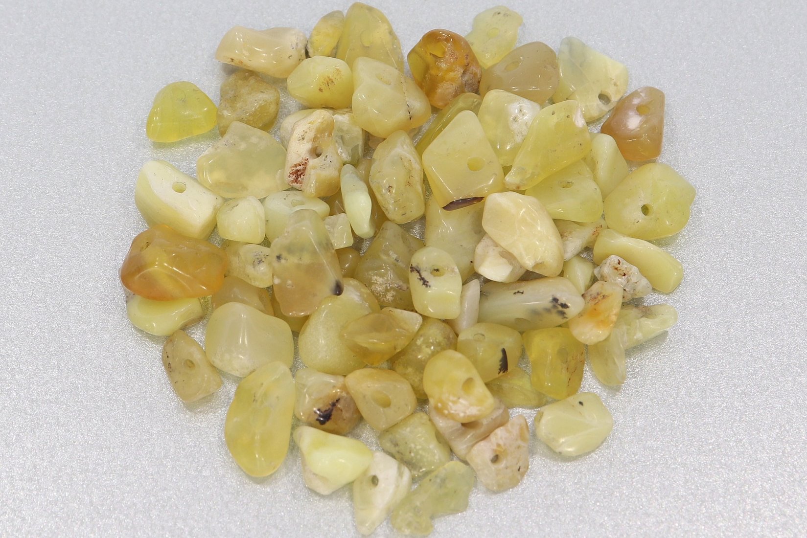 Opal gelb Edelstein Splitter gebohrt für Schmuck Herstellung OS101
