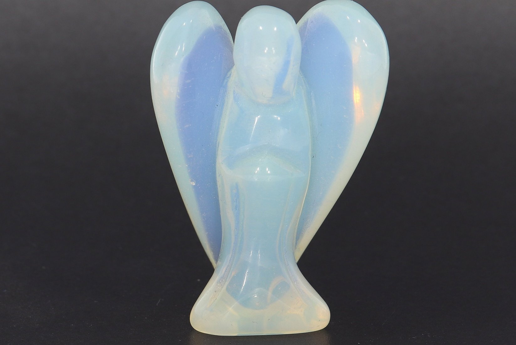 Unikat Schutzengel Engel Gravur Statue Opal Glas opalith 50mm - 39712