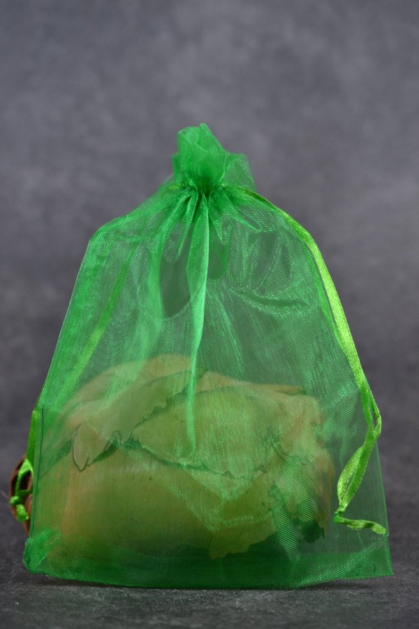 Organza Perlen- Geschenkbeutel Schmuckverpackung 170x125mm grün
