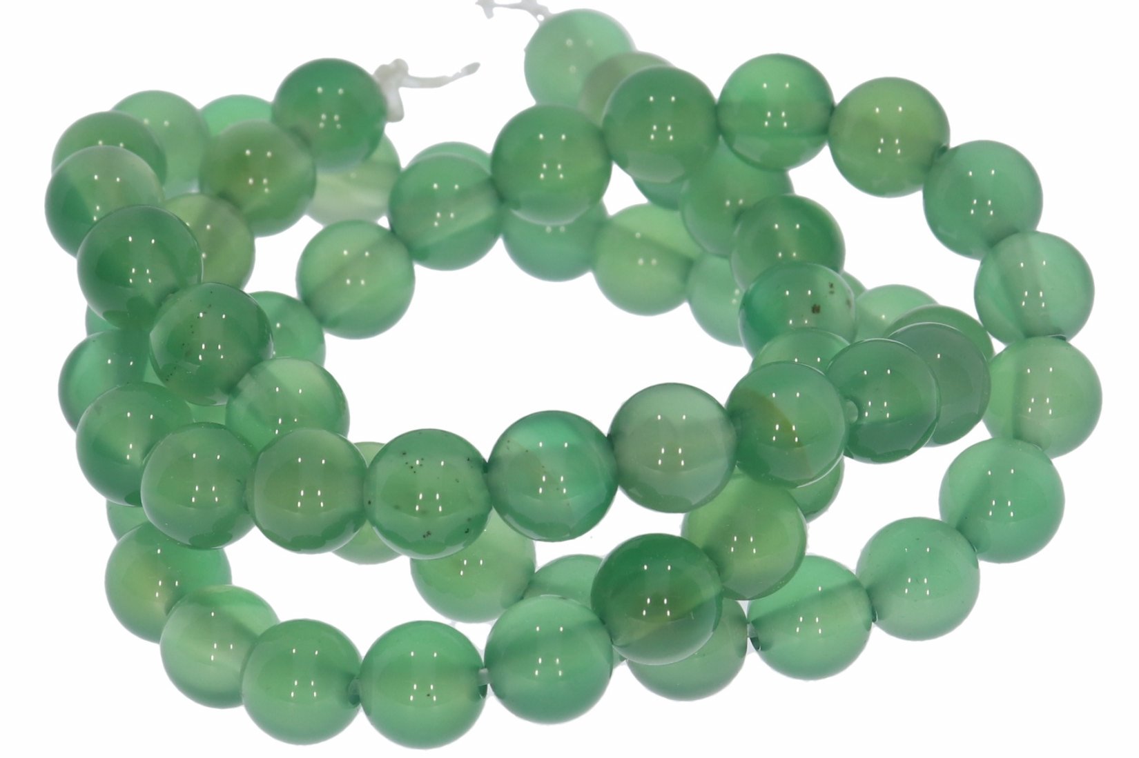 6S134 Achat grün einfarbig  6mm Strang Mineralien Edelstein