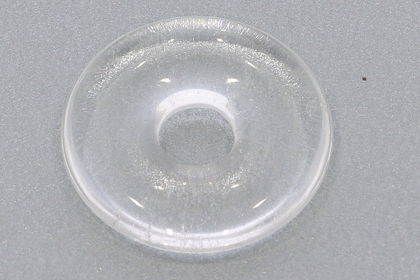 Bergkristall  Donut Schmuck Anhänger 20mm für's Lederband HS1600