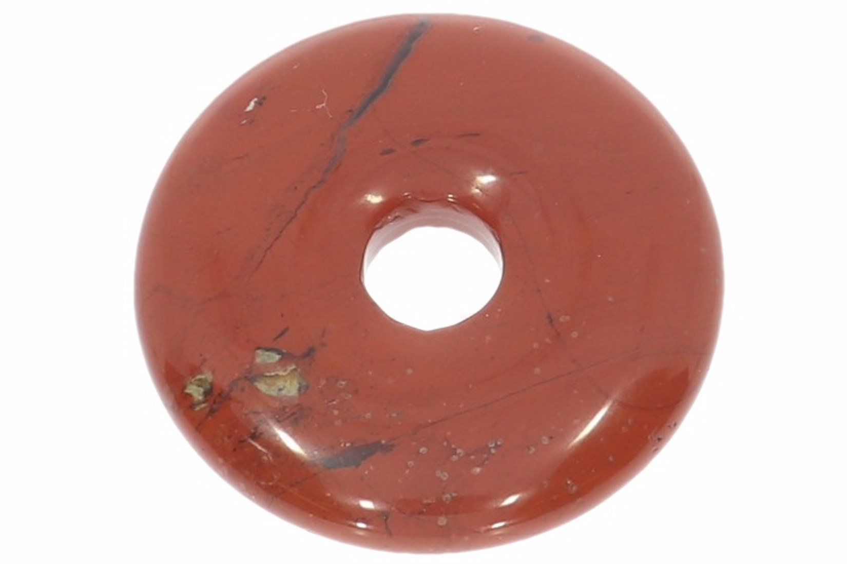 UNIKAT - Jaspis rot Schmuck Edelstein Donut Anhänger 40mm 41346
