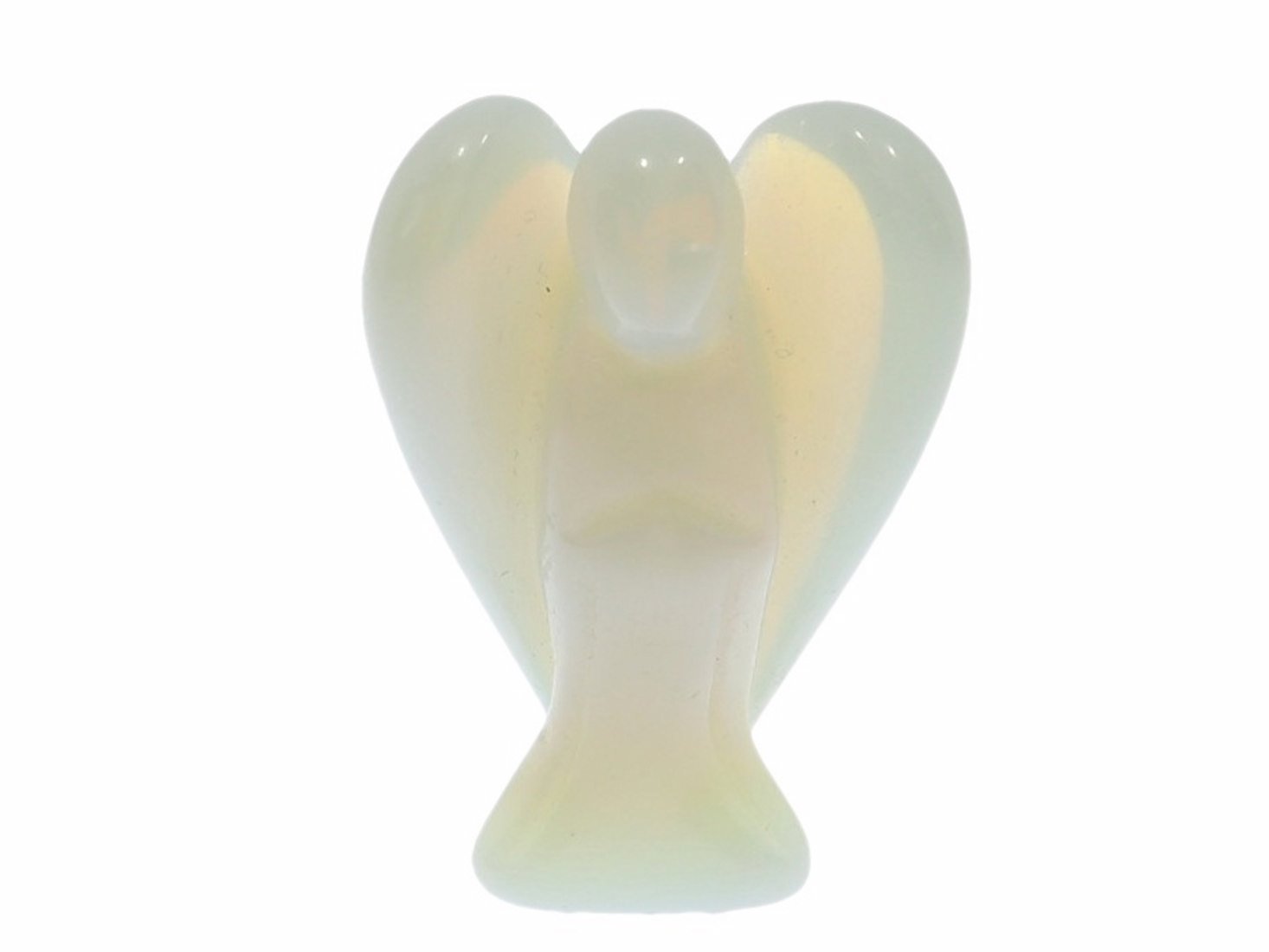 Unikat Schutzengel Engel Gravur Statue Opal Glas opalith 50mm - 41006