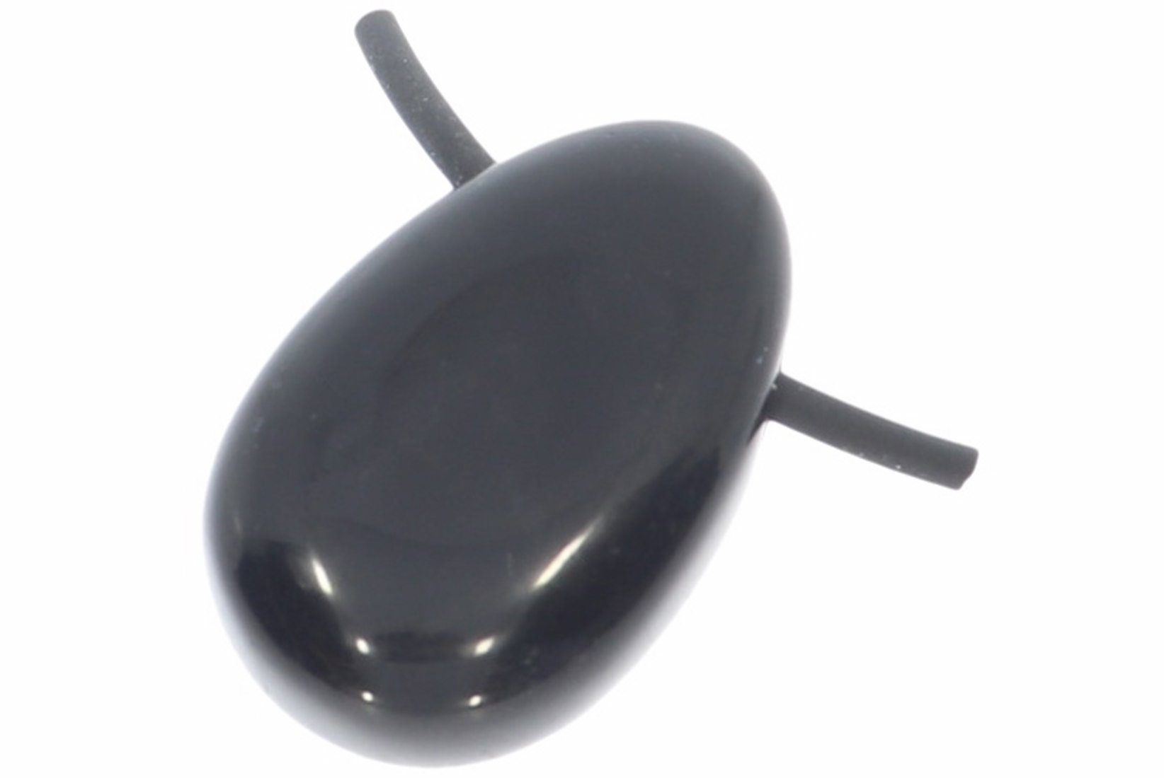 Obsidian Trommelstein Tropfen Anhänger 30x20mm inkl. Lederband TS101