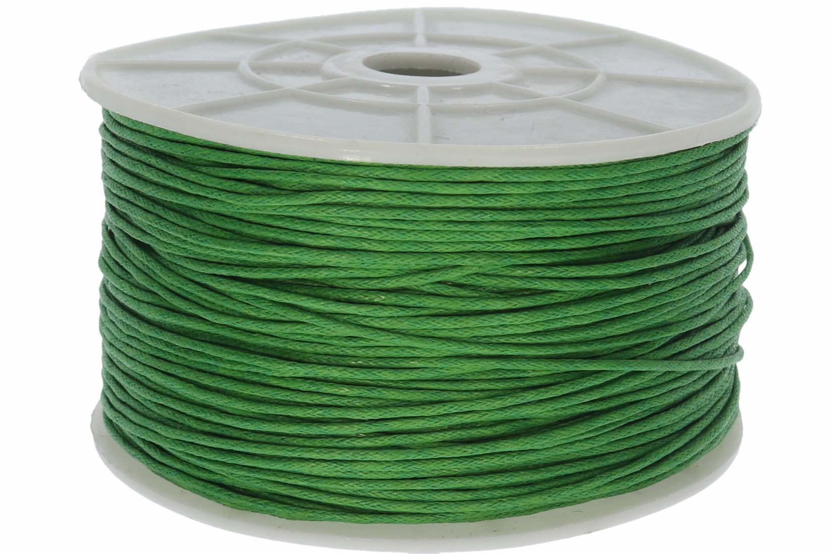 Baumwollband gewachst grün A210-B - 45 Meter/ 1mm