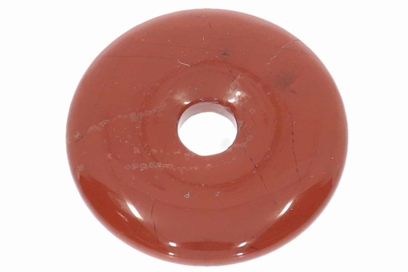 UNIKAT - Jaspis rot Schmuck Edelstein Donut Anhänger 40mm 41343