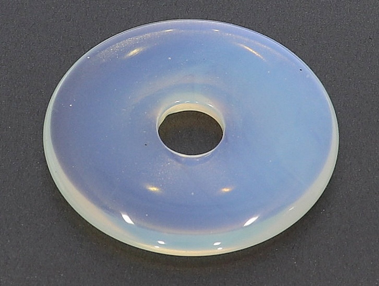 Opal Glas Donut Schmuck Anhänger 50mm für's Lederband HS169