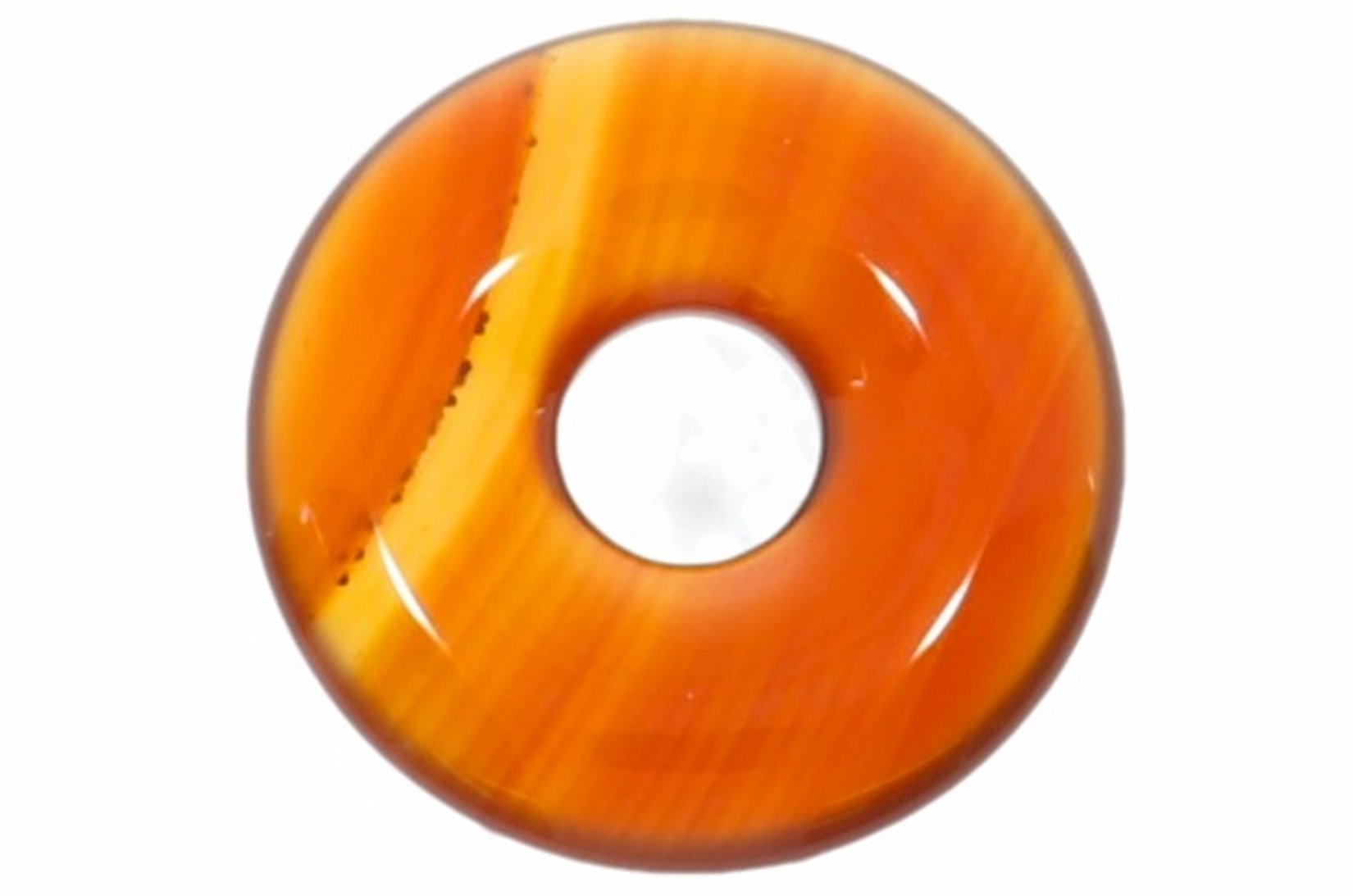 Achat rot Donut Schmuck Anhänger 25mm für's Lederband HS1416