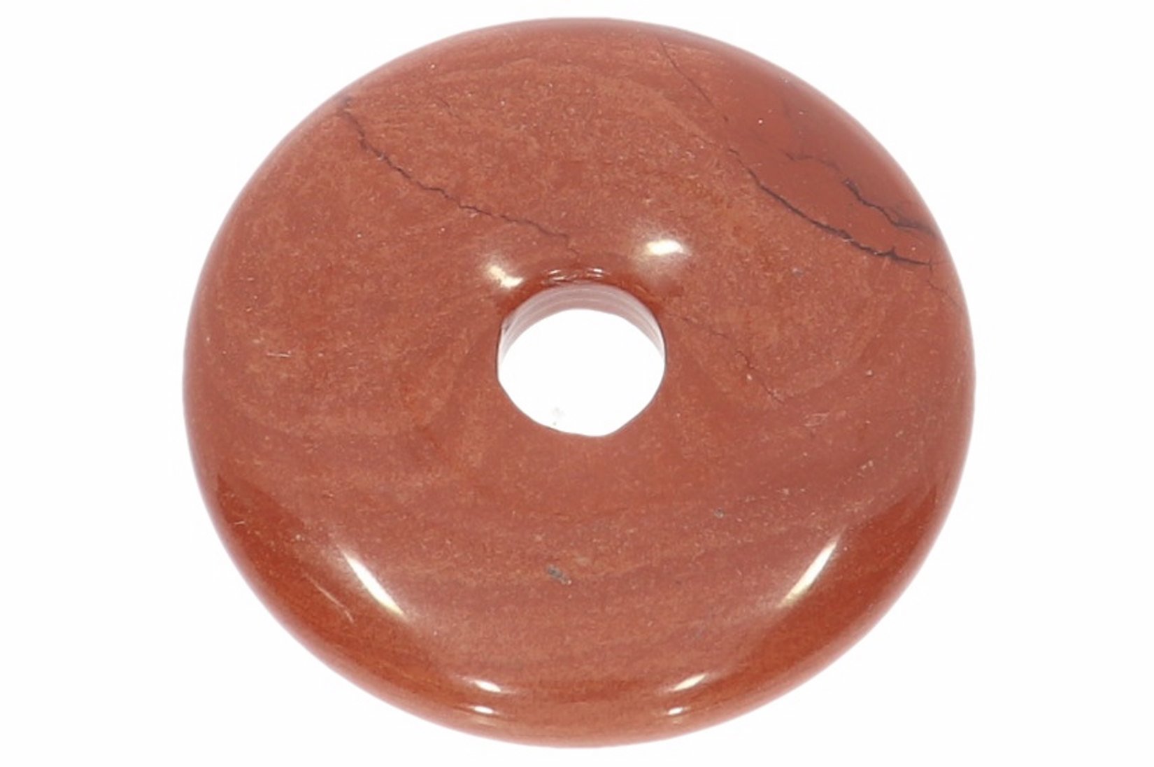 UNIKAT - Jaspis rot Schmuck Edelstein Donut Anhänger 40mm 41344