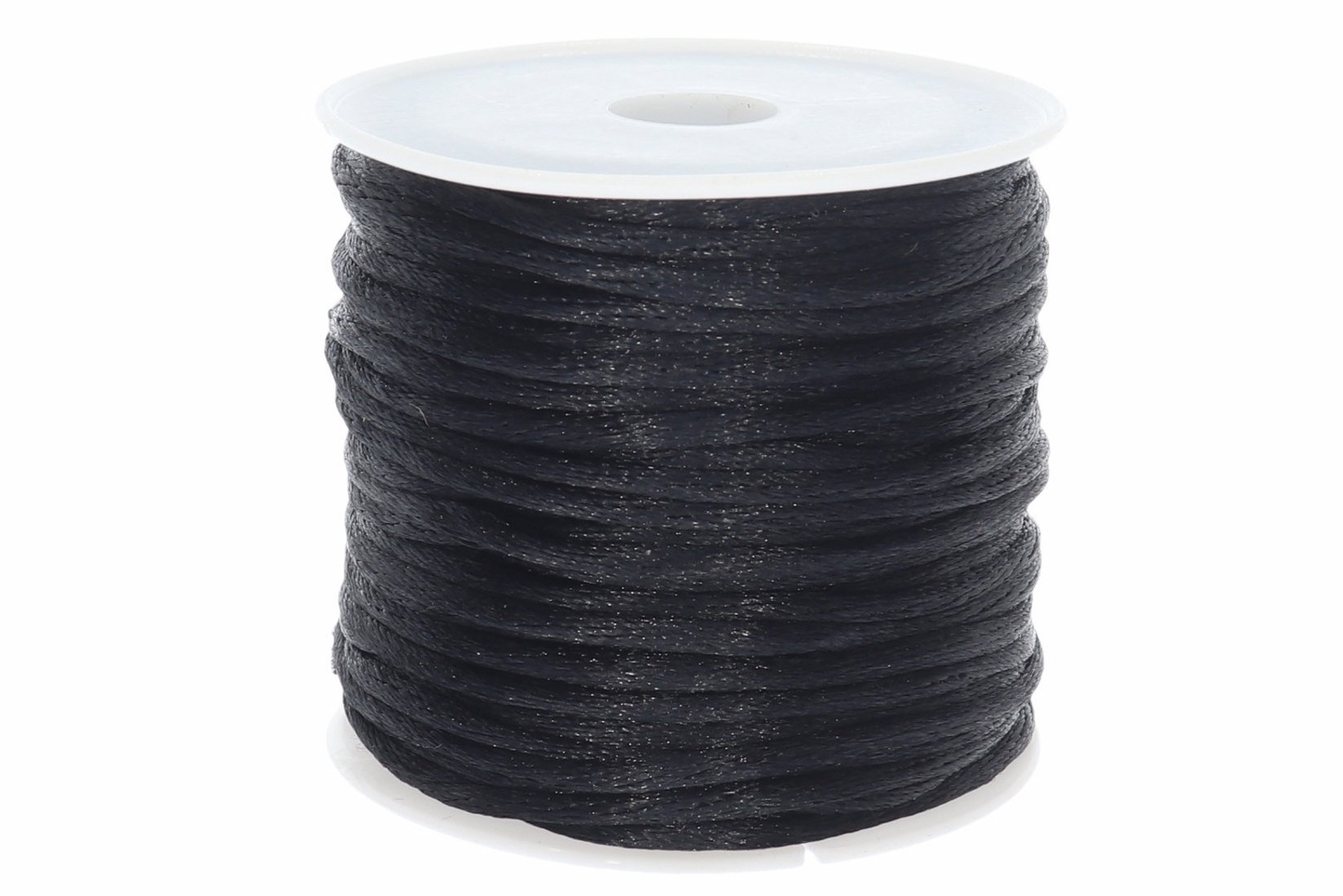Seidenband schwarz  A206 - 2mm Ø - 10 Meter