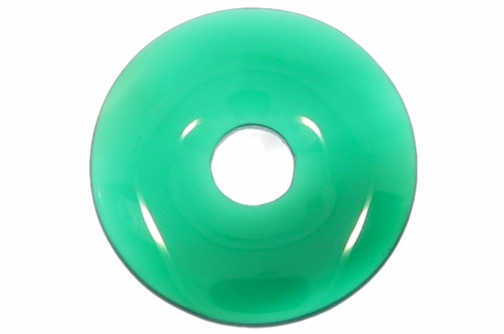 Achat grün Donut Schmuck Anhänger 25mm für's Lederband HS101