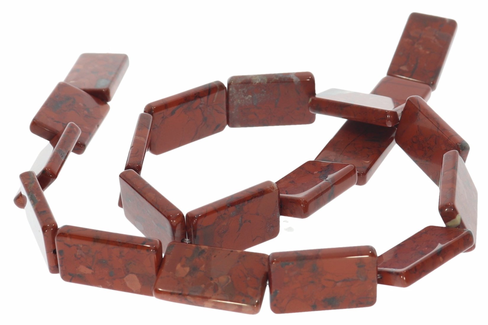 Jaspis rot Edelstein Strang Schmuckherstellung 20x13mm ES339