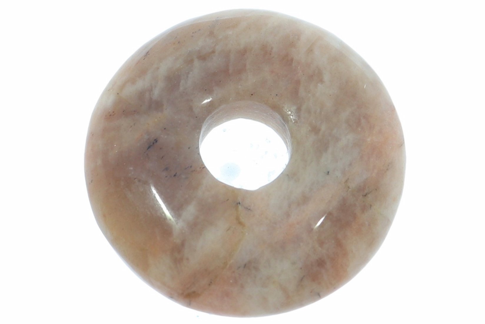 UNIKAT Mondstein Donut Schmuck Mineralien Anhänger 30mm - 40305