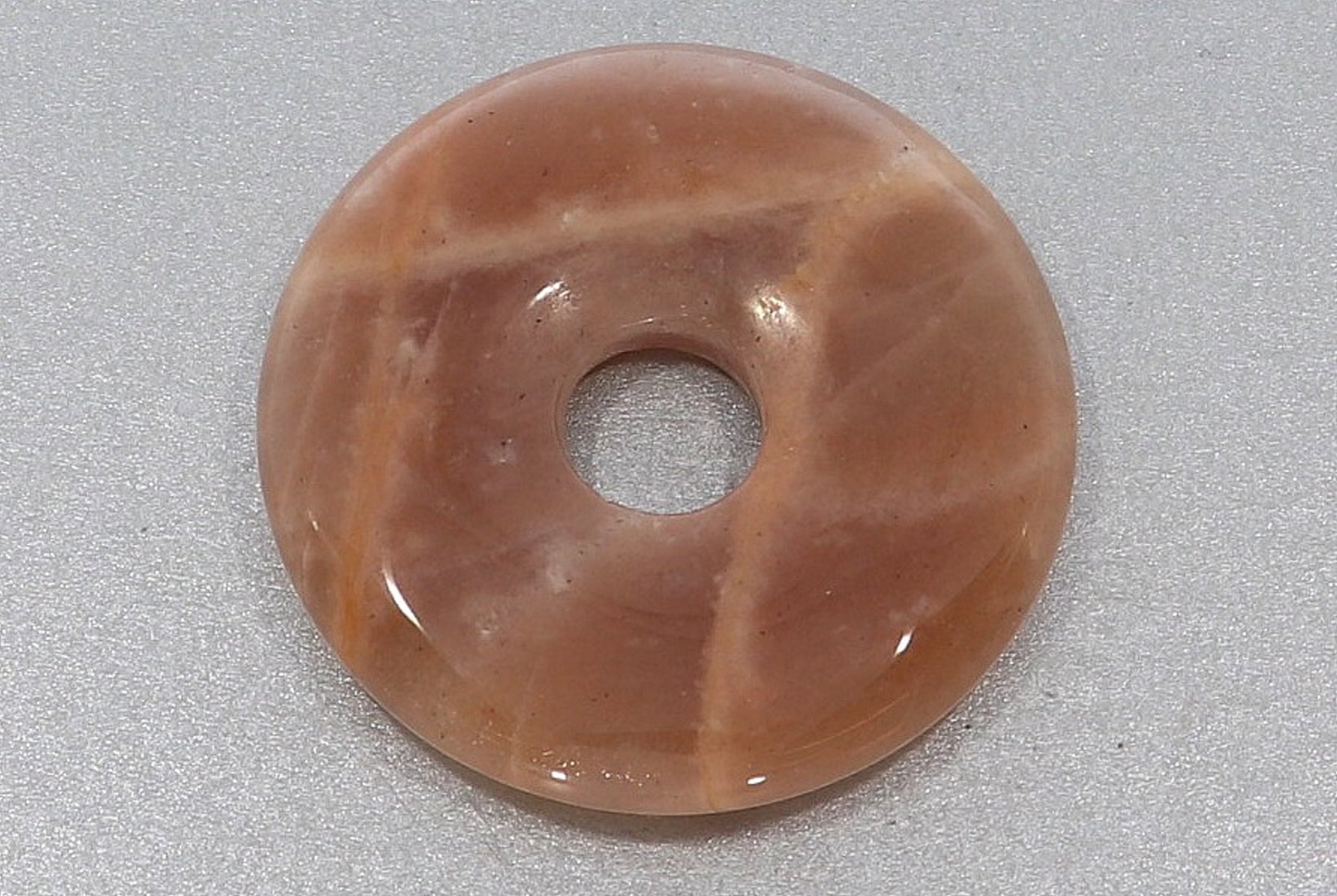 UNIKAT Mondstein Donut Schmuck Mineralien Anhänger 35mm - 40643