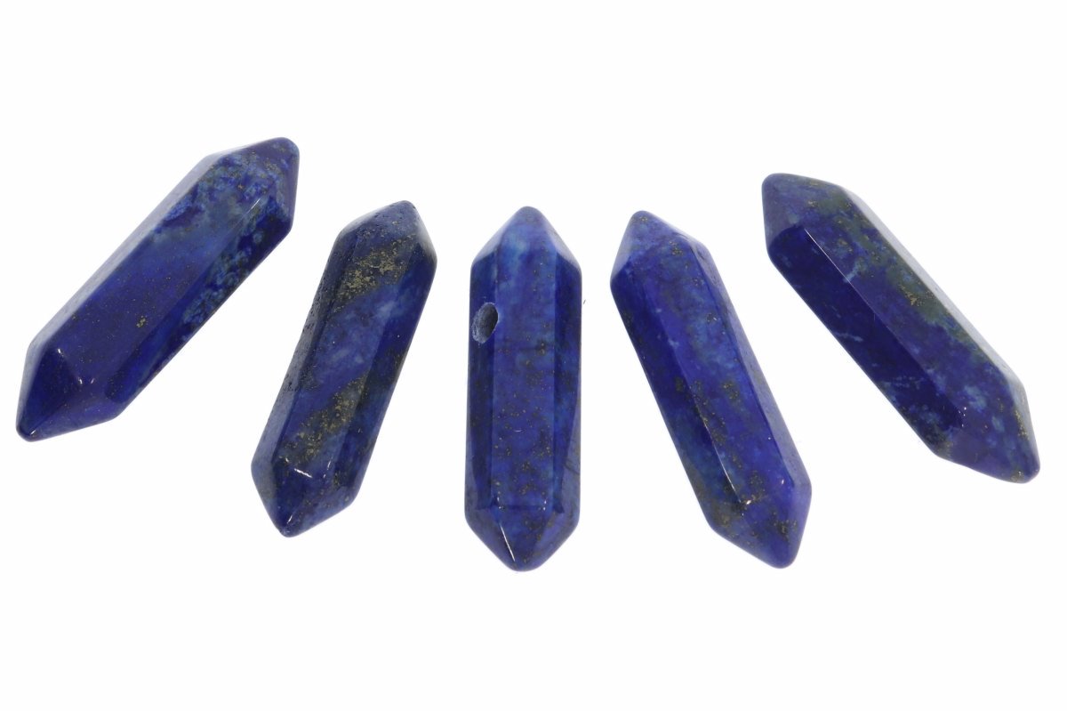 Lapis Lazuli Spitze Spitzen Schmuck Edelstein Anhänger 30x8mm - ZB104