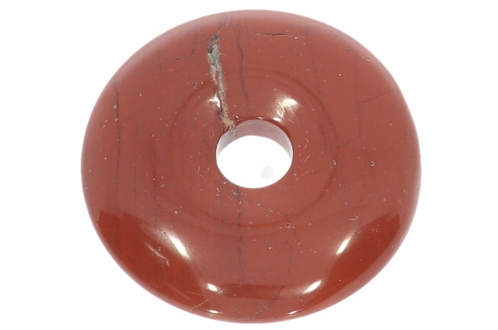 UNIKAT - Jaspis rot Schmuck Edelstein Donut Anhänger 40mm 41345