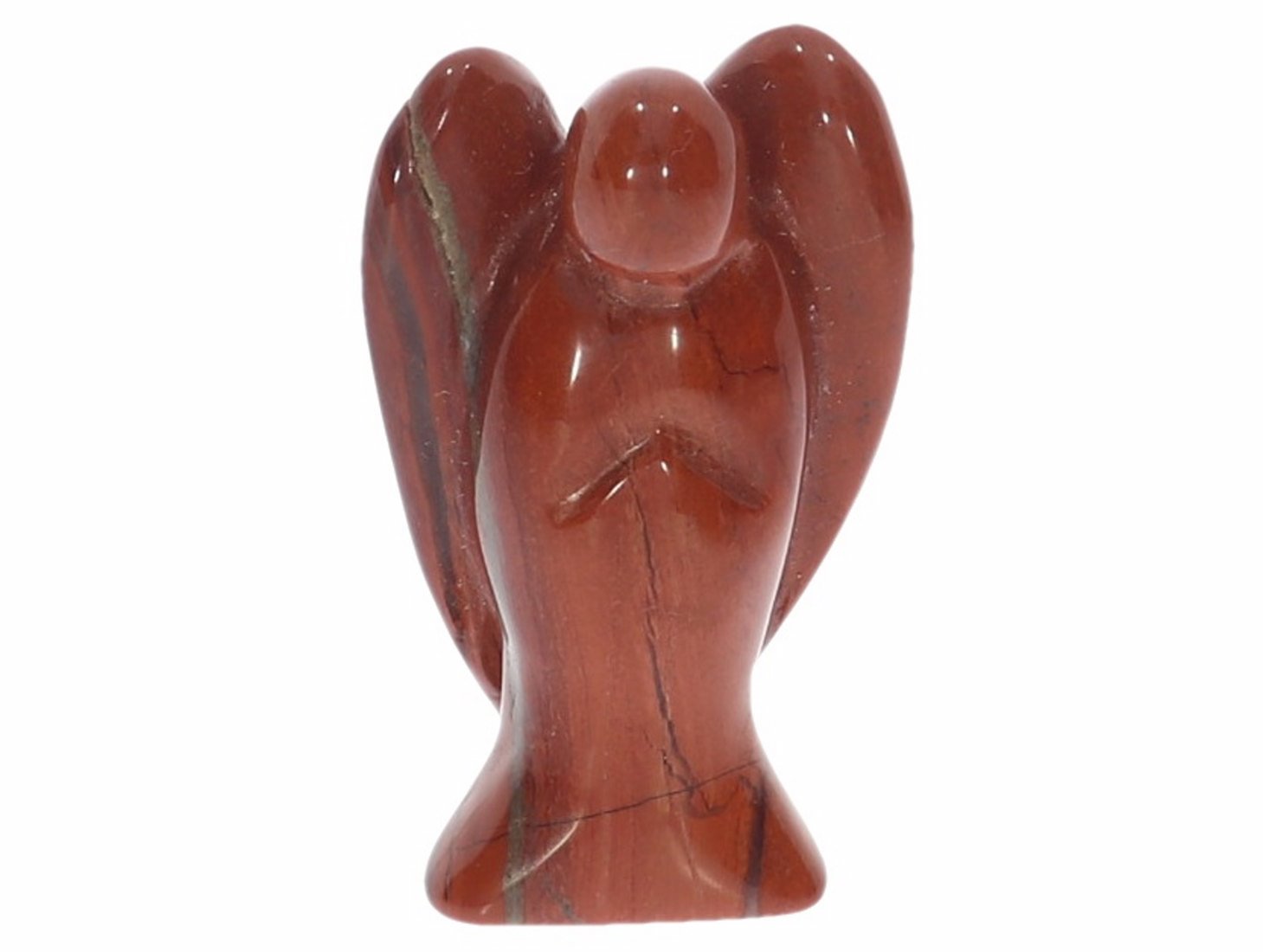 Unikat Schutzengel Engel Gravur Statue Jaspis rot 50mm - 40963