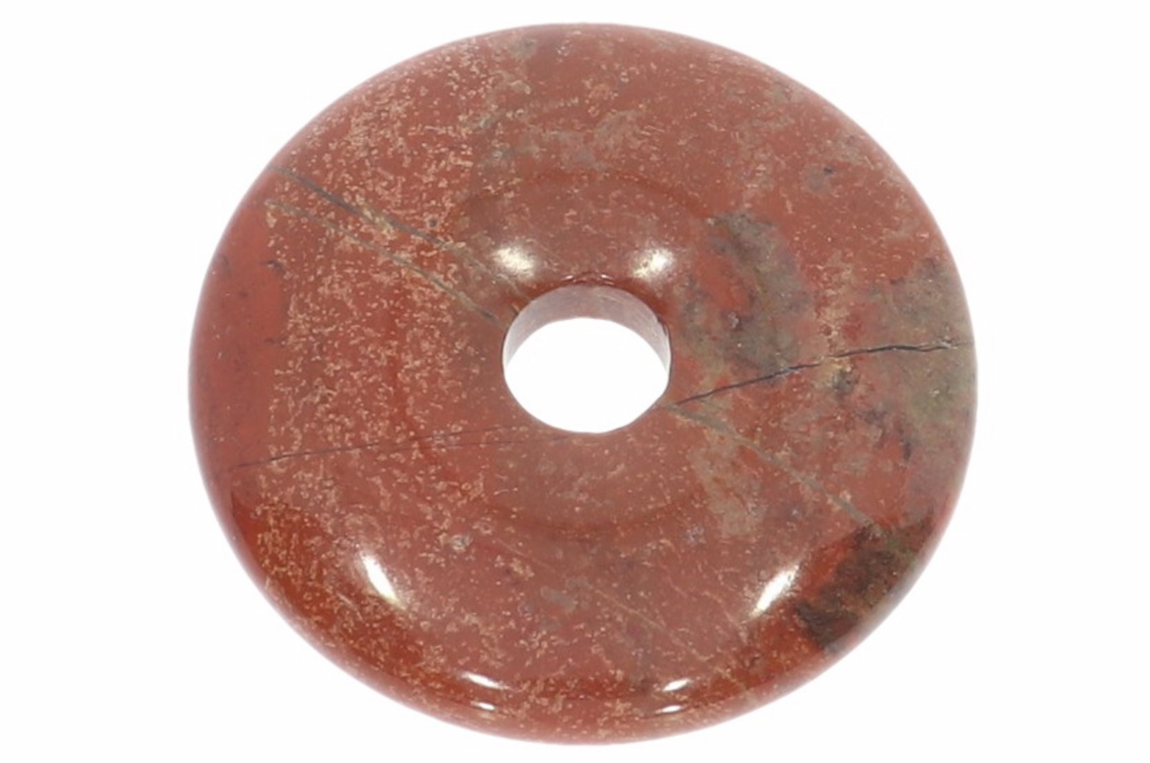 UNIKAT - Jaspis rot Schmuck Edelstein Donut Anhänger 40mm 41342