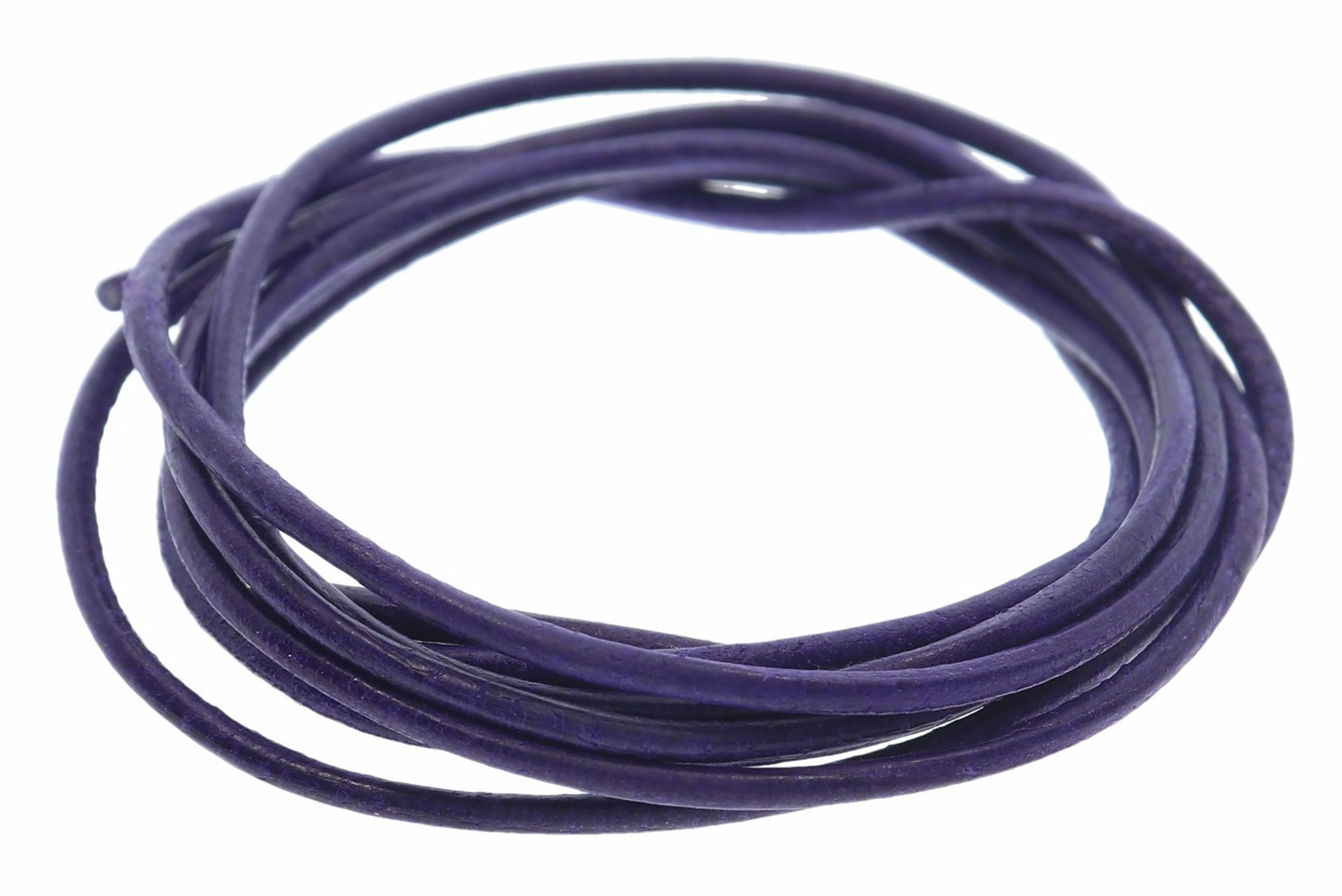 Lederband violett -  Lederbänder Lederriemen Lederschnur 1.5mm Ø - 100cm L105